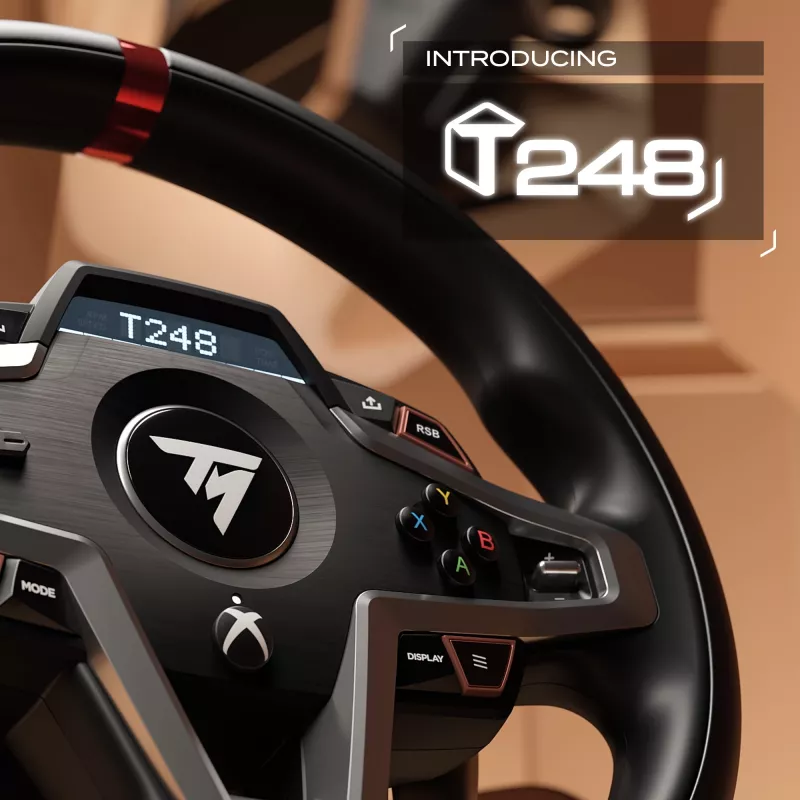 Thrustmaster T248X volante de carreras con pedales, Xbox/PC, negro