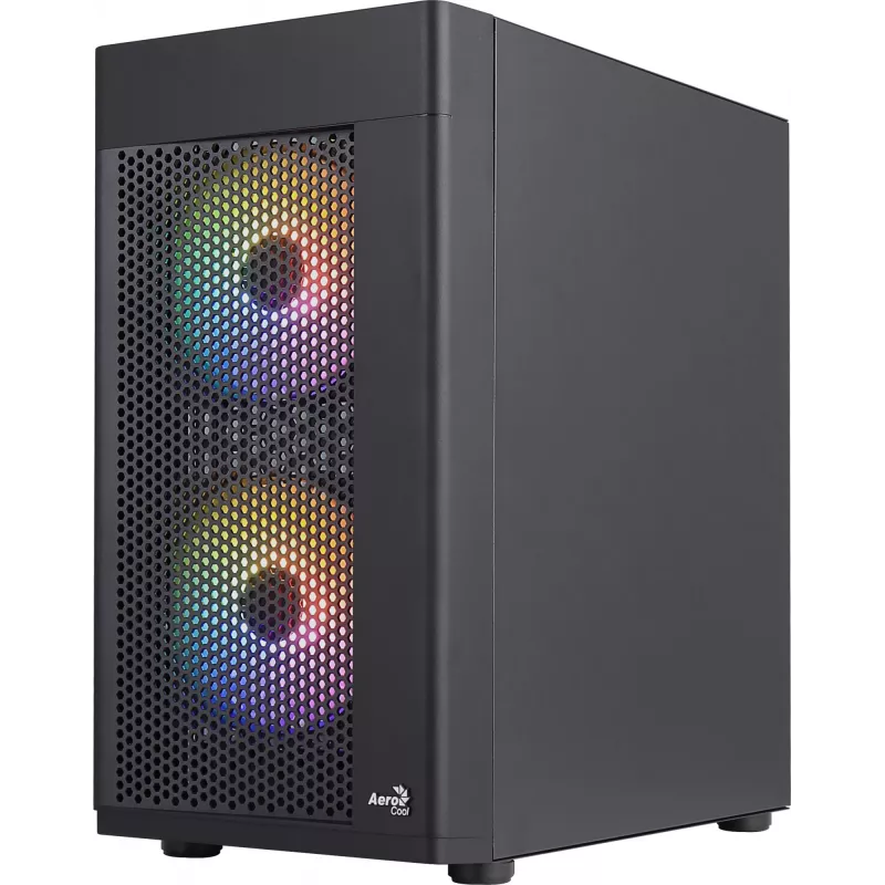 Aerocool HEXFORMBKV2 Caja para PC Micro ATX 3 ventiladores FRGB Negra