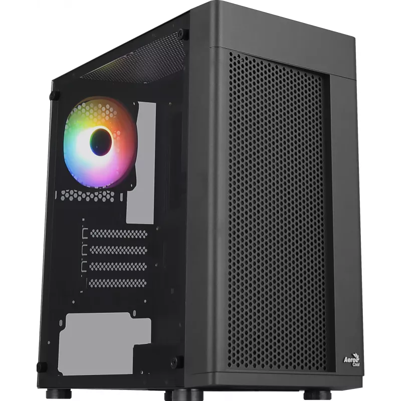 Aerocool HEXFORMBKV2 Caja para PC Micro ATX 3 ventiladores FRGB Negra