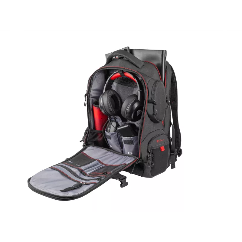 GENESIS Pallad 550 Mochila 43,9 cm (17,3 inch) Negra, Roja
