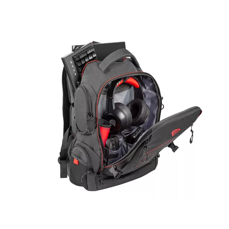 GENESIS Pallad 550 Mochila 43,9 cm (17,3 inch) Negra, Roja