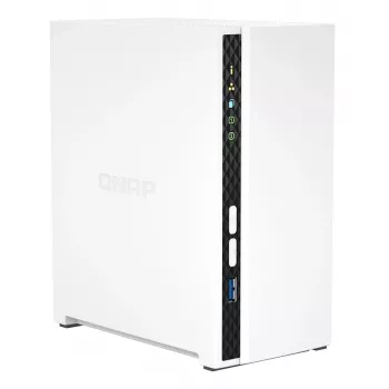 QNAP TS-233 Servidor NAS/Almacenamiento Torre ARM Cortex-A55 2 GB 0 TB QNAP QTS Blanco