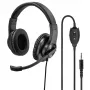 Hama HS-P350 auriculares con micrófono para PC de oficina, negros
