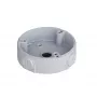 Caja de conexión DAHUA PFA136 — blanca, rosca de 1/2 pulgadas, Ø11 cm, altura 33,5 mm, carga máx. 1 kg