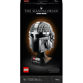 Juguete de construcción LEGO Casco Mandaloriano 75328 — modelo de exposición Star Wars, pieza de coleccionista para construir, 584 piezas, edad 18+
