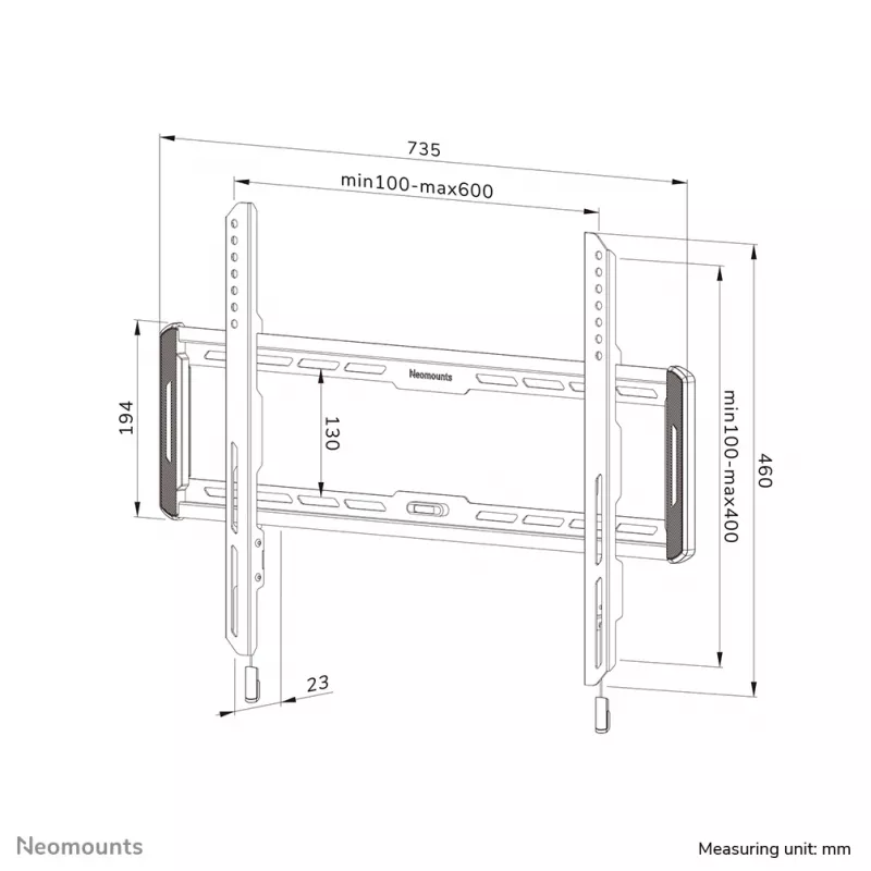 Soporte de pared para TV Neomounts WL30-550BL16 máx. 60 kg 42–86 pulgadas VESA 100x100-600x400