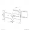 Soporte de pared para TV Neomounts WL40-550BL18 43-75 pulgadas - totalmente móvil - montaje sencillo