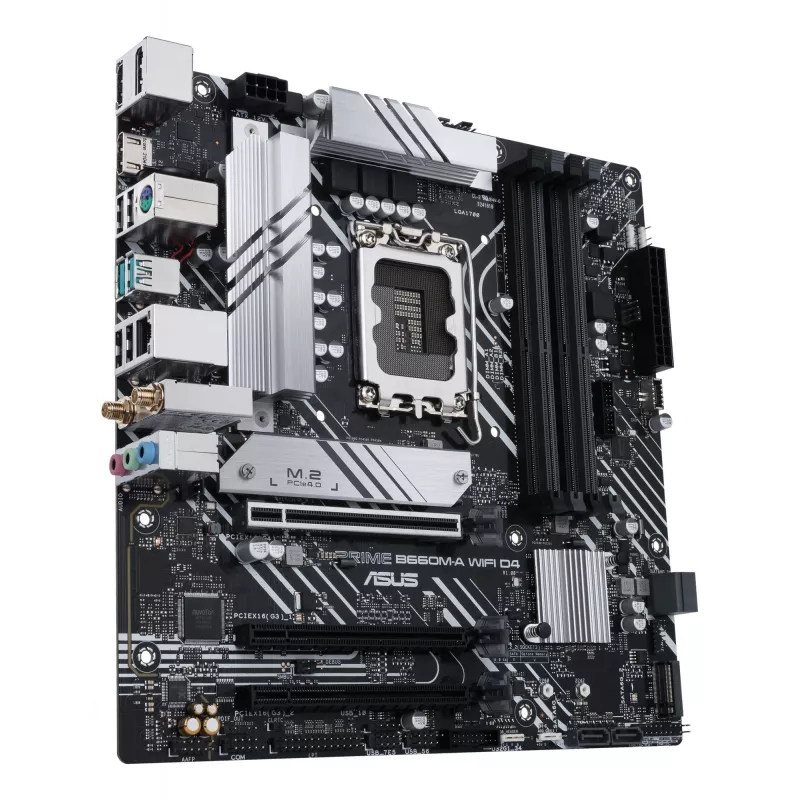 Placa base ASUS PRIME B660M-A WIFI D4 — Intel B660, LGA 1700, micro ATX, DDR4, 4 DIMM, Wi‑Fi 6, 2x M.2