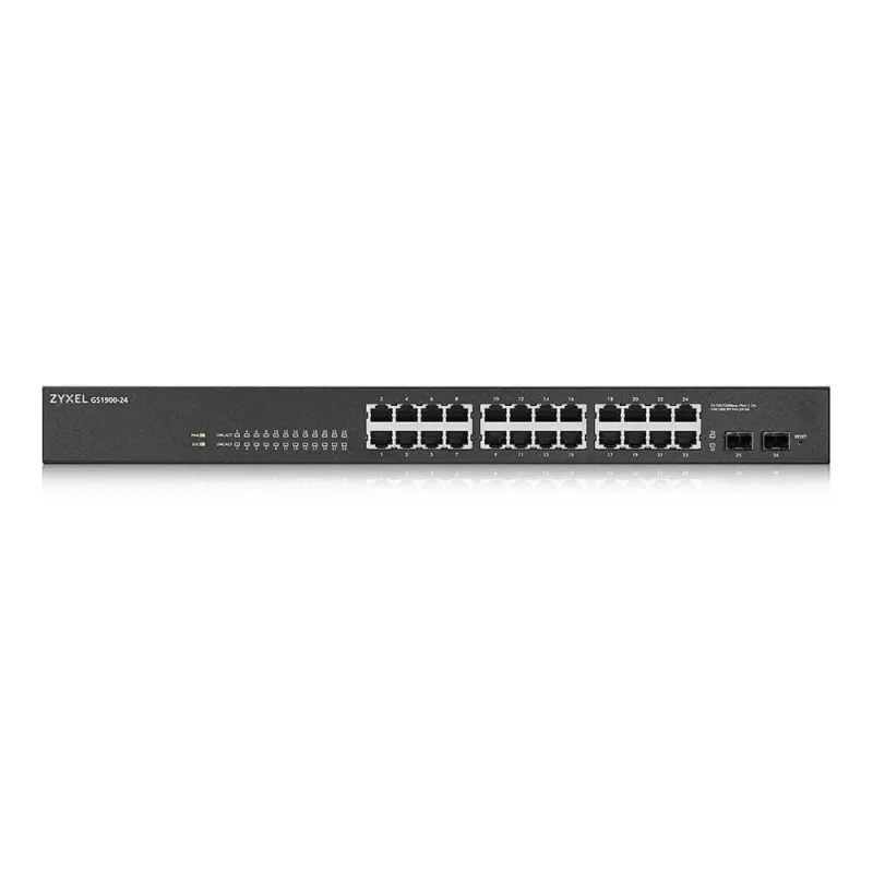 Zyxel GS-1900-24 v2 Managed L2 Gigabit Ethernet (10/100/1000) 1U Negro