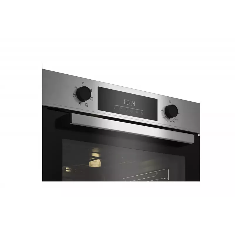 Horno eléctrico empotrable BEKO BBIE123001XD, 72 L, acero inoxidable, control táctil, limpieza por vapor, grill, guía telescópica