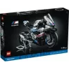 Modelo de moto LEGO Technic BMW M1000RR 42130 con motor detallado y suspensión funcional