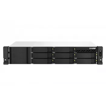 Servidor NAS/almacenamiento QNAP TS-873AEU-4G Rack (2U) Ryzen Embedded V1500B 4 GB DDR4 0 TB QuTS hero Black
