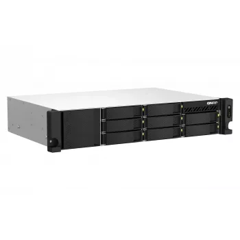 Servidor NAS/almacenamiento QNAP TS-873AEU-4G Rack (2U) Ryzen Embedded V1500B 4 GB DDR4 0 TB QuTS hero Black