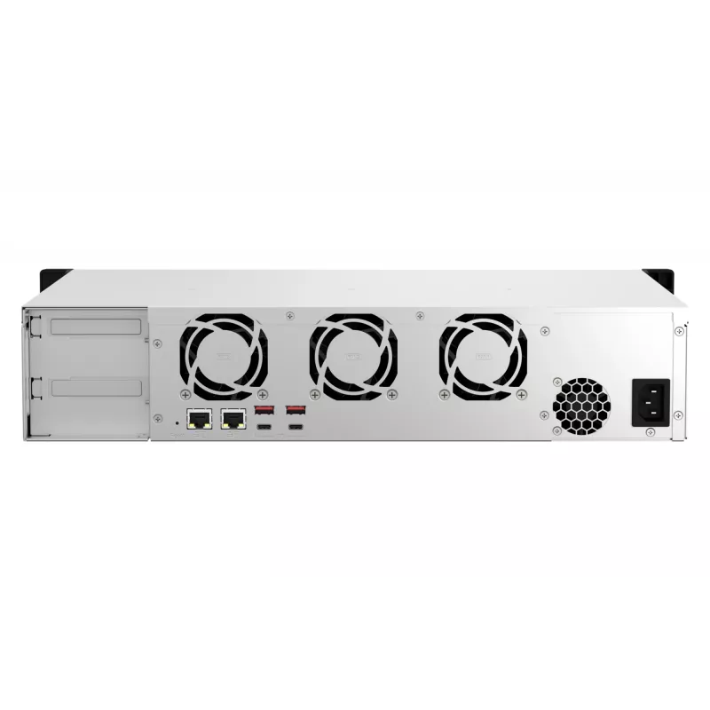 Servidor NAS/almacenamiento QNAP TS-873AEU-4G Rack (2U) Ryzen Embedded V1500B 4 GB DDR4 0 TB QuTS hero Black