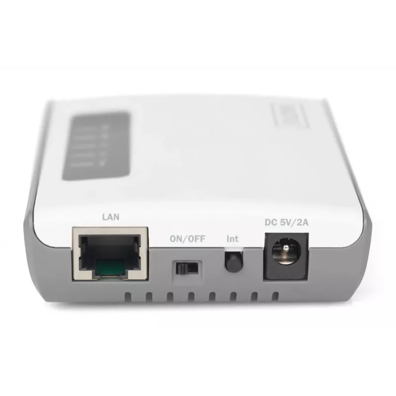 Servidor de red WLAN NAS USB Hub Servidor de impresión DIGITUS 2 puertos USB 2.0