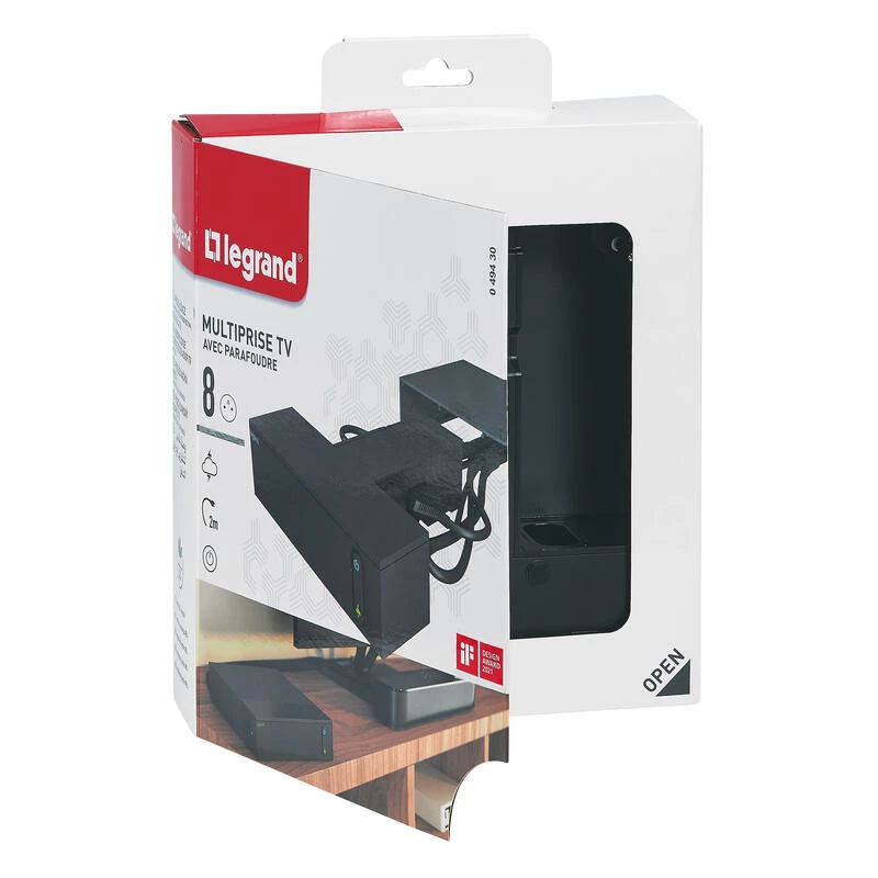 Regleta de alimentación Legrand 049430 2 m 8 tomas de corriente para interior Negro