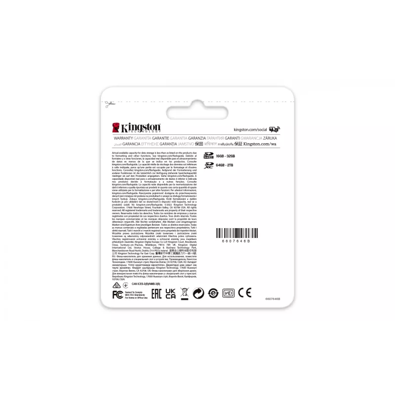 Kingston Technology 32 GB Canvas React Plus SDHC UHS-II 300R/260W U3 V90 para Full HD/4K/8K
