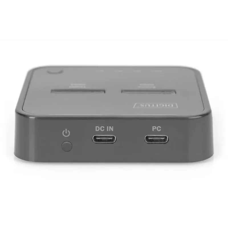 Estación de acoplamiento Digitus para doble SSD M.2 NVMe USB-C con función de clonación sin conexión