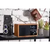 Radio portátil Adler AD 1184 con sintonizador digital DAB+/FM/AM, Bluetooth 5.0, 15W, SD/USB, despertador, negro/madera