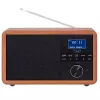 Radio portátil Adler AD 1184 con sintonizador digital DAB+/FM/AM, Bluetooth 5.0, 15W, SD/USB, despertador, negro/madera