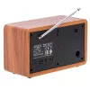 Radio portátil Adler AD 1184 con sintonizador digital DAB+/FM/AM, Bluetooth 5.0, 15W, SD/USB, despertador, negro/madera