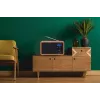 Radio portátil Adler AD 1184 con sintonizador digital DAB+/FM/AM, Bluetooth 5.0, 15W, SD/USB, despertador, negro/madera