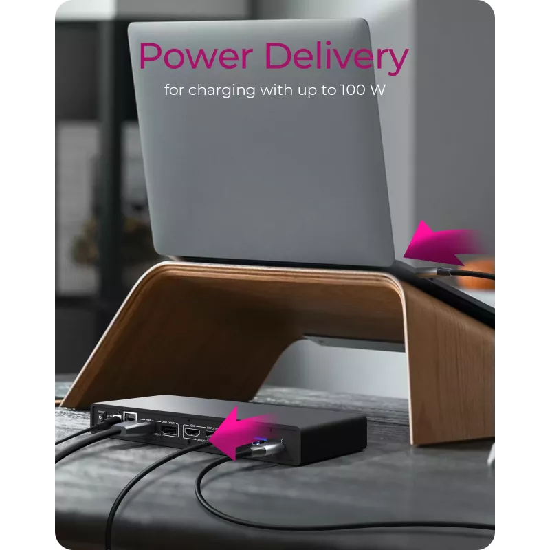 ICY BOX IB-DK2245AC cableado USB 3.2 Gen 1 (3.1 Gen 1) Type-C negro