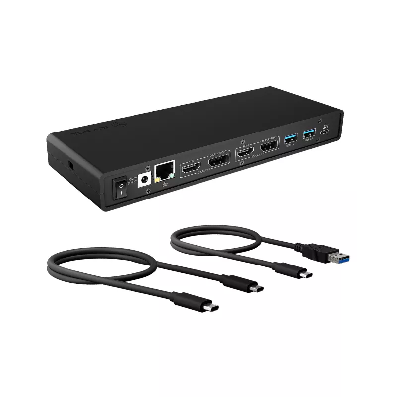 ICY BOX IB-DK2245AC cableado USB 3.2 Gen 1 (3.1 Gen 1) Type-C negro