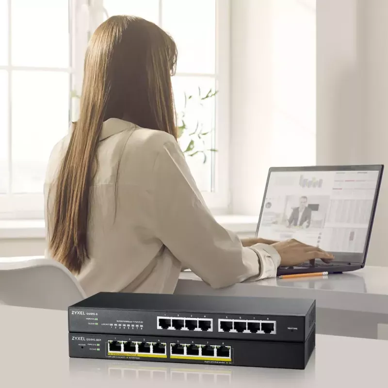 Zyxel GS1915-8 Managed L2 Gigabit Ethernet (10/100/1000) Negro