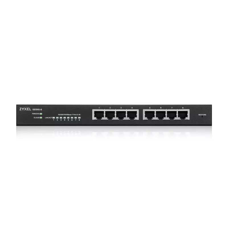 Zyxel GS1915-8 Managed L2 Gigabit Ethernet (10/100/1000) Negro