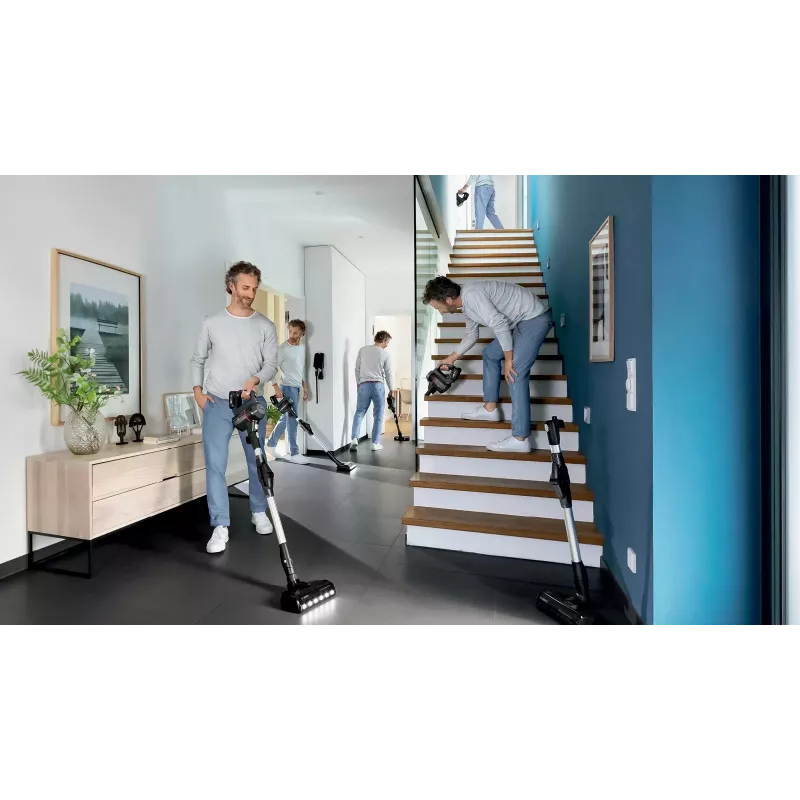 Bosch BBS712A Aspirador de batería / escoba eléctrica Aspirador de palo 2 en 1 Batería En seco Filtro higiénico Sin bolsa 0,3 L Grafito