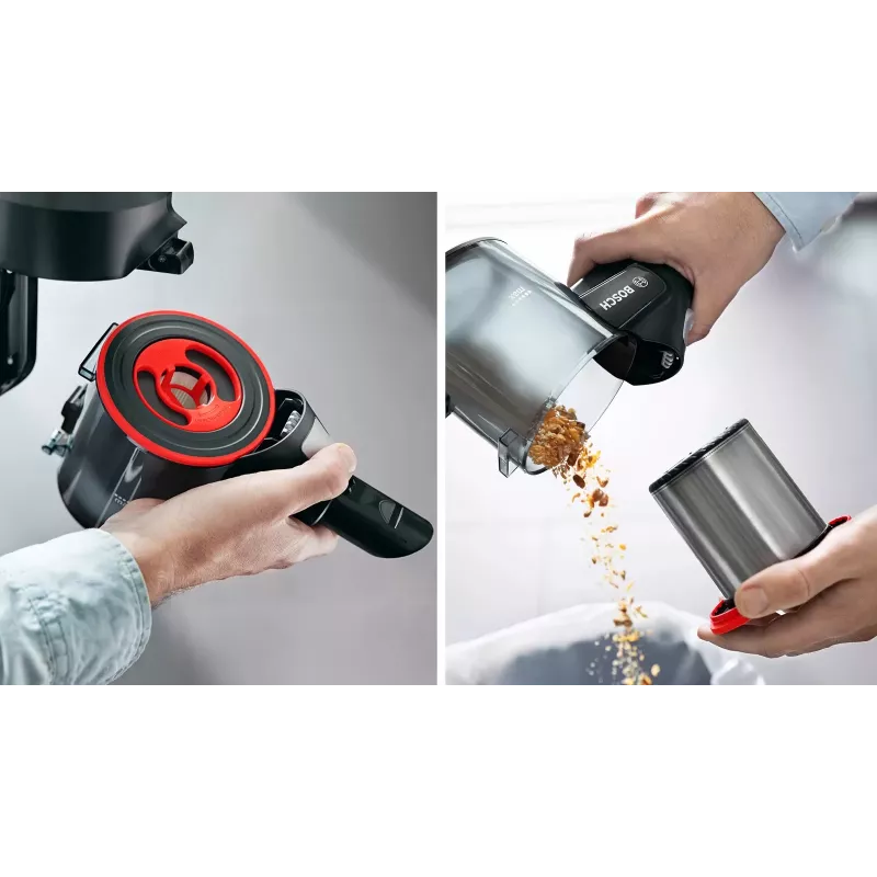 Bosch BBS712A Aspirador de batería / escoba eléctrica Aspirador de palo 2 en 1 Batería En seco Filtro higiénico Sin bolsa 0,3 L Grafito