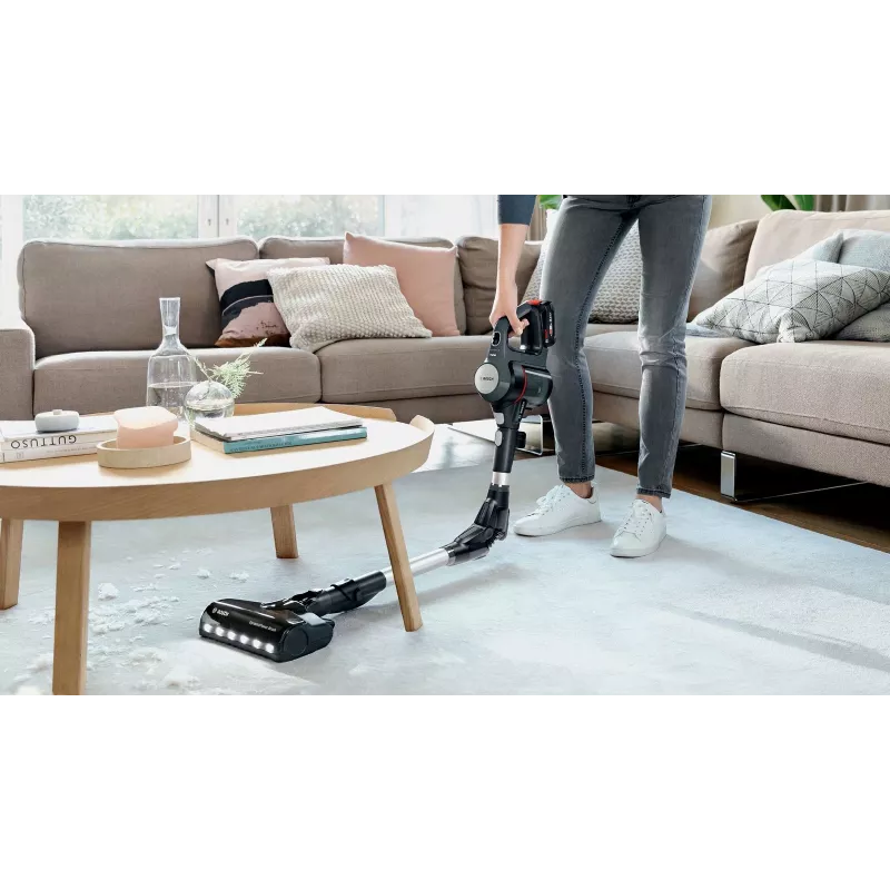 Bosch BBS712A Aspirador de batería / escoba eléctrica Aspirador de palo 2 en 1 Batería En seco Filtro higiénico Sin bolsa 0,3 L Grafito