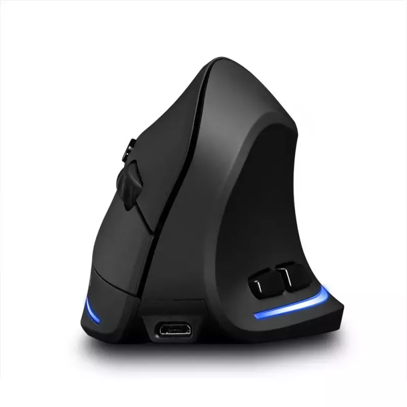 Ratón vertical inalámbrico MEDIA-TECH MT1123, negro, 2400 DPI, 5 botones, receptor RF-USB
