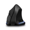 Ratón vertical inalámbrico MEDIA-TECH MT1123, negro, 2400 DPI, 5 botones, receptor RF-USB