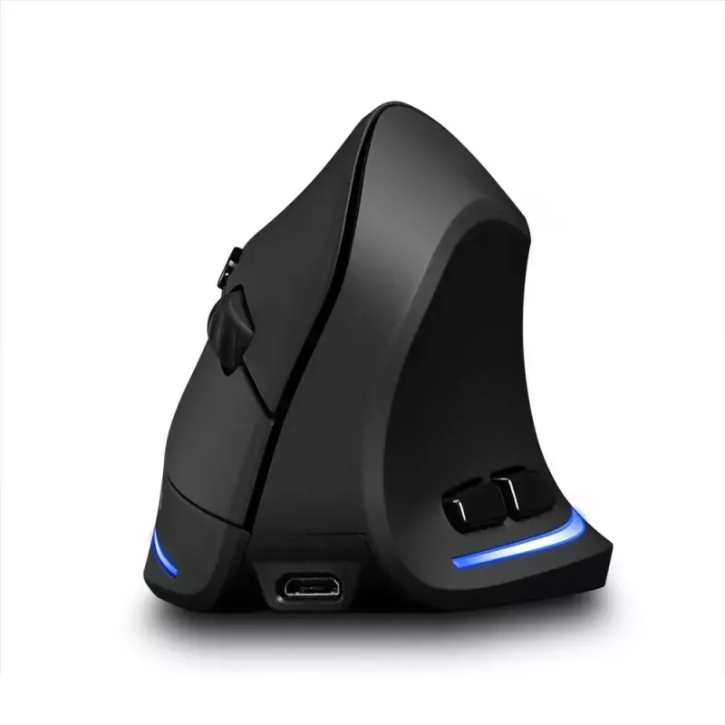 Ratón vertical inalámbrico MEDIA-TECH MT1123, negro, 2400 DPI, 5 botones, receptor RF-USB