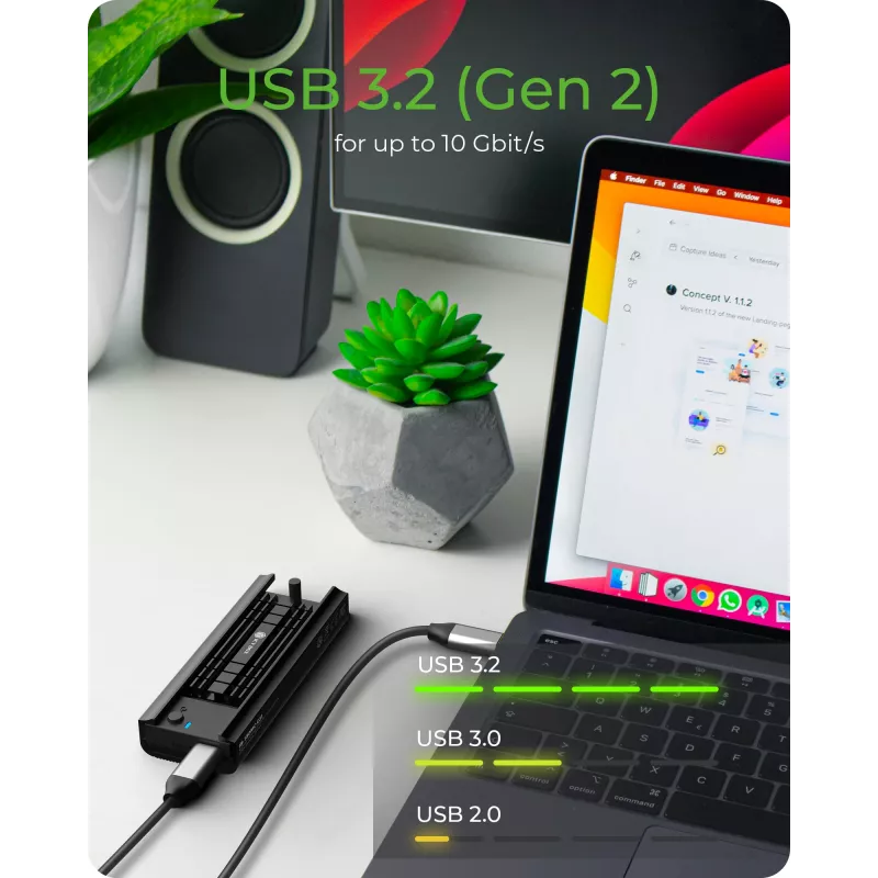 ICY BOX IB-180MC-C31 Carcasa SSD Negra M.2