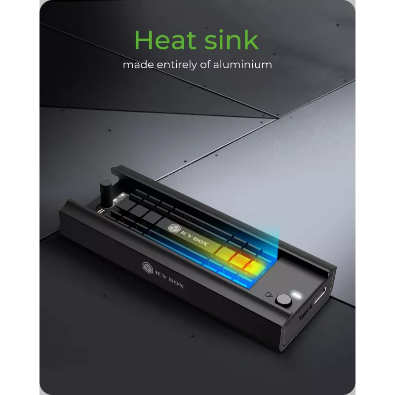 ICY BOX IB-180MC-C31 Carcasa SSD Negra M.2