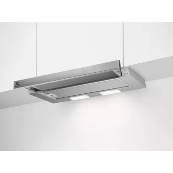 Campana extractora semintegrada Electrolux LFP226S, 598 mm, 330 m³/h, filtro de grasa de aluminio, 3 velocidades