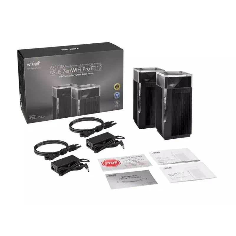 ASUS ZenWiFi Pro ET12 Tri-Band (2,4 GHz / 5 GHz / 6 GHz) Wi-Fi 6E (802.11ax) negro 3 Intern