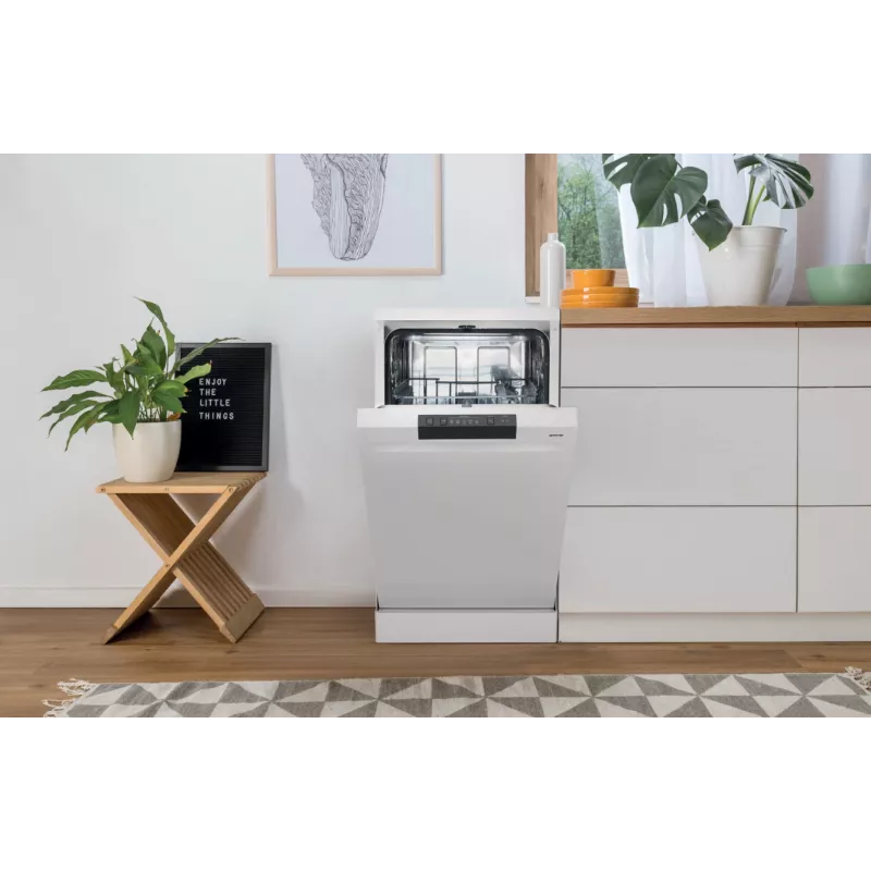 Lavavajillas independiente Gorenje GS520E15W — 9 cubiertos, 47 dB, 448×600×845 mm, 9 L/ciclo
