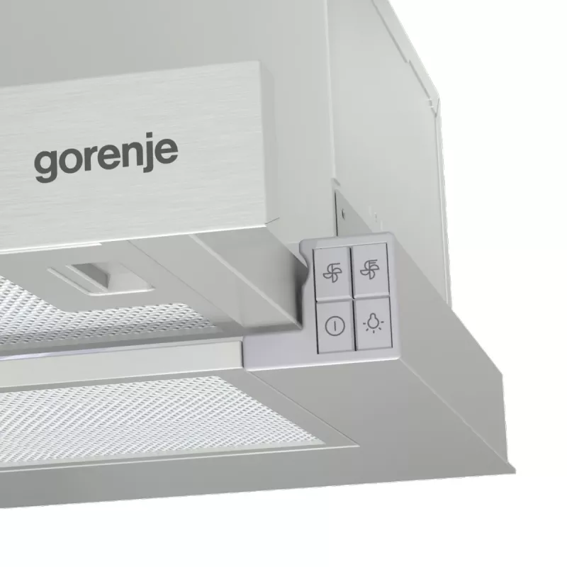 Campana extractora integrable Gorenje TH62E3X, filtro de aluminio, nivel de ruido: medio
