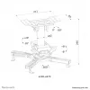 Soporte de techo para proyector Neomounts CL25-530BL1 - altura 25,5 cm - instalación sencilla - totalmente orientable