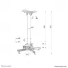 Soporte de techo Neomounts CL25-540BL1 negro 35 kg
