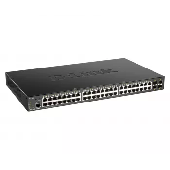 D-Link Switch gestionado Smart de 48 puertos Gigabit con 4 x 10G SFP+, 370 vatios
