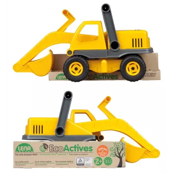 Excavadora Lena EcoActives 04211 plástico madera negro gris amarillo
