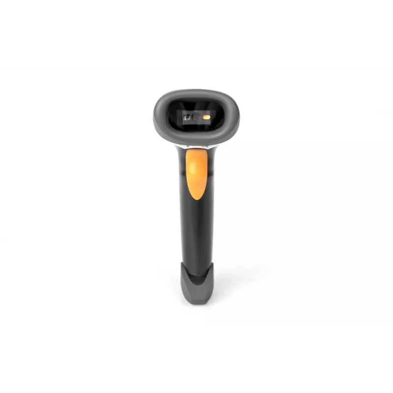 Escáner de mano de códigos de barras 2D DIGITUS QR Bluetooth con soporte