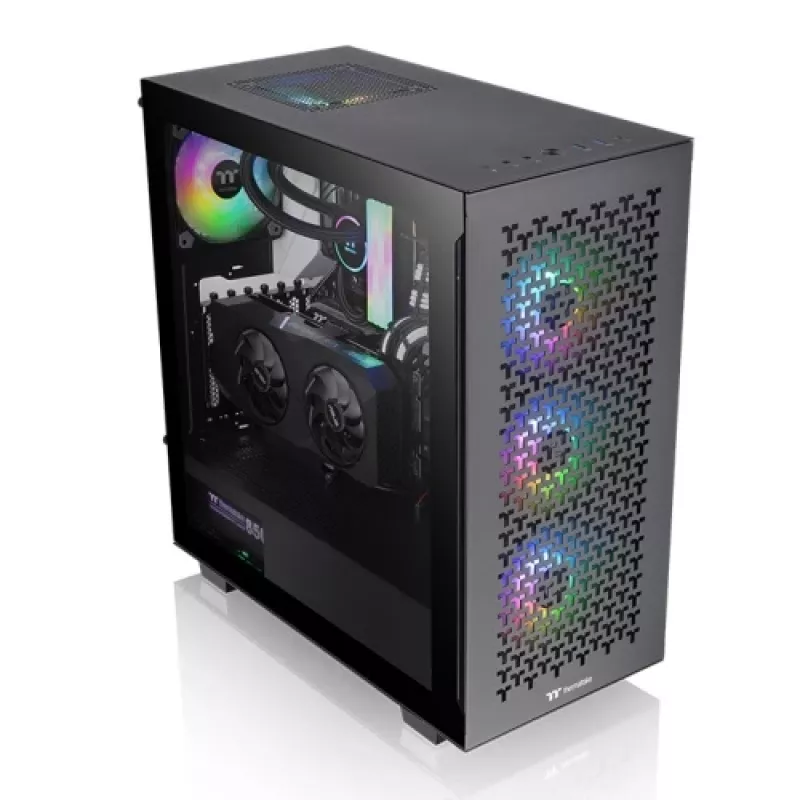 Caja semitorre Thermaltake V350 TG ARGB Air, negra