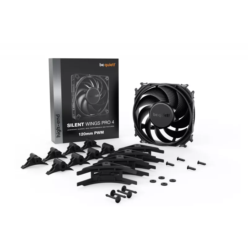 be quiet! SILENT WINGS PRO 4 | Ventilador de caja PWM 120mm 12 cm Negro 1 unidad