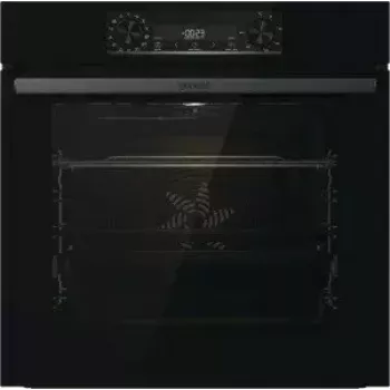 Horno empotrable Gorenje BOS6737E06FBG — 77 L multifunción, EcoClean, vapor, aire caliente, control mecánico, 59,5×59,5 cm, negro